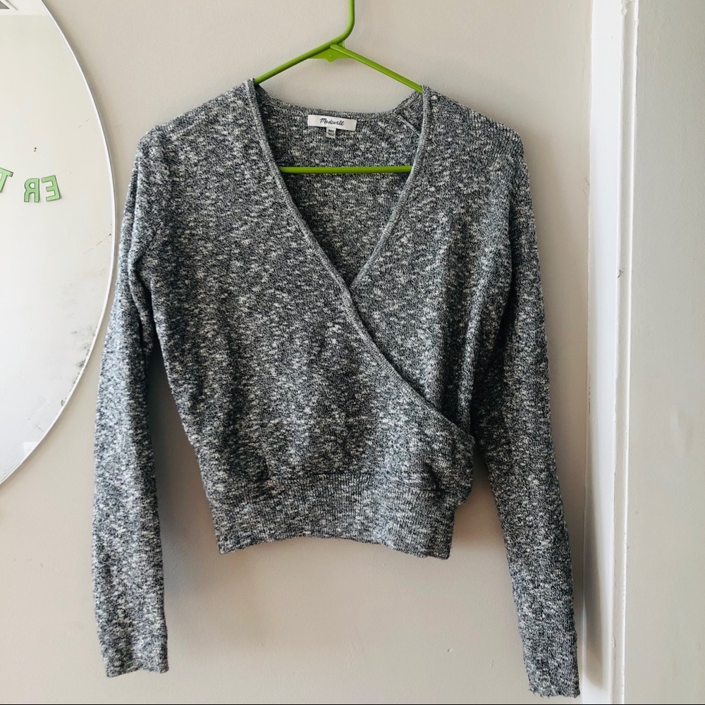 madewell | wrap front pullover sweater 🤍